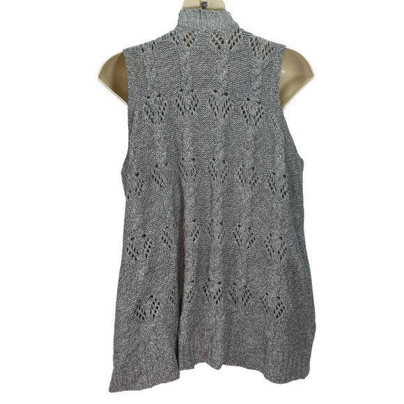 Avenue Sweater Vest Open Front Cardigan Top Shawl Wrap Gray Size 22/24 3X - Picture 2 of 6